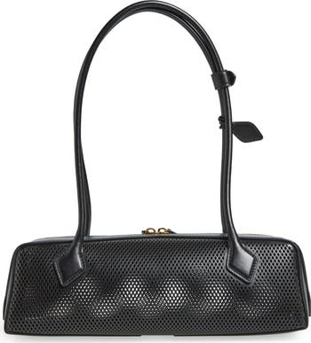 Alaïa Medium Le Teckel East/West Perforated Leather Shoulder