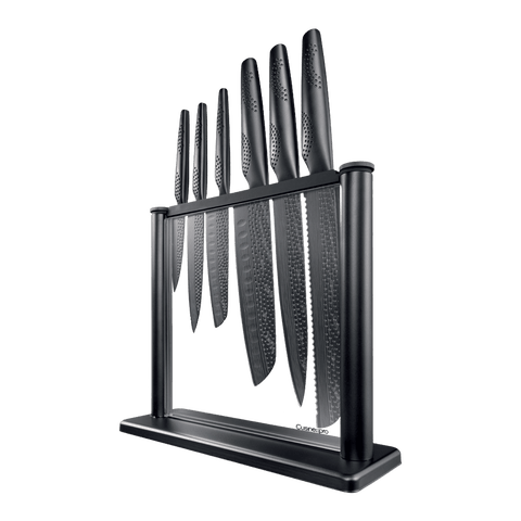 iD3® BLACK SAMURAI 7-Piece Gozen Knife Block