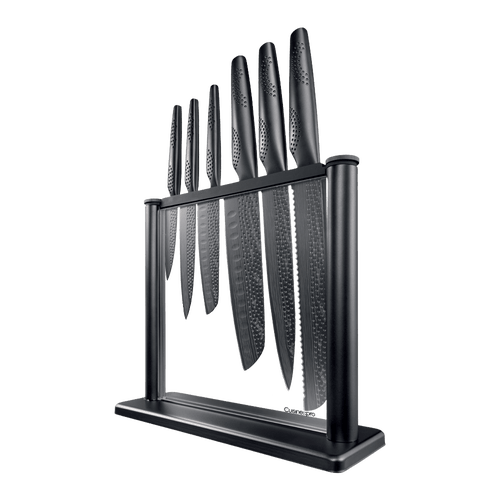 Cuisine::pro Id3 7 Piece Black Samurai Gozen Block In Black
