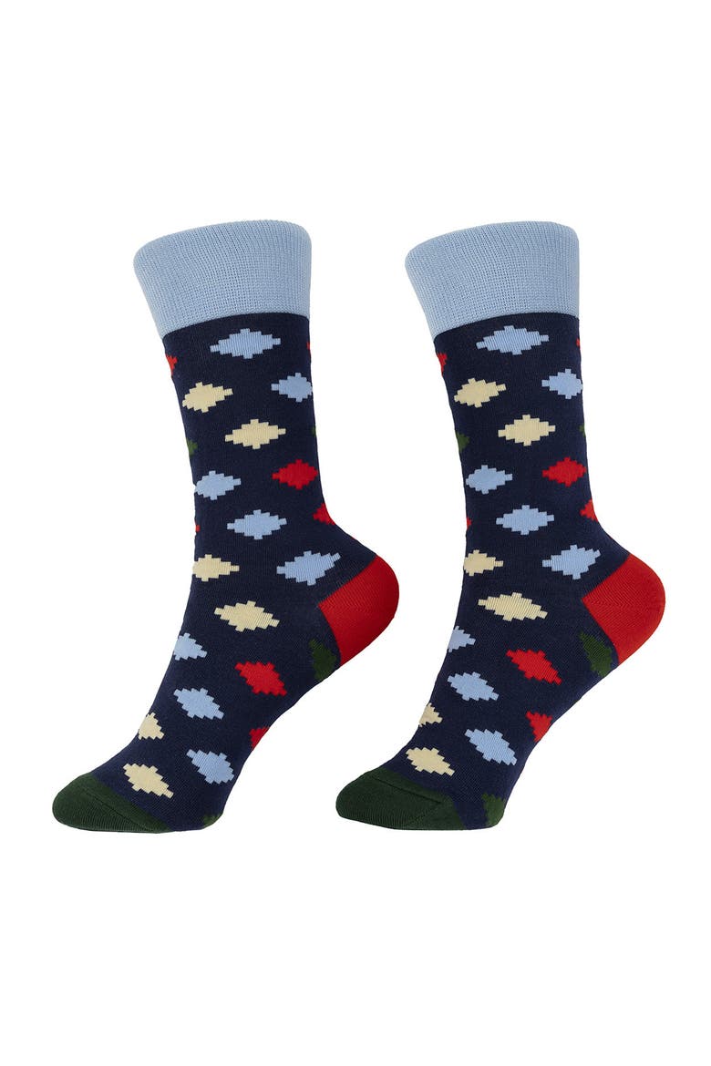 Men's Socks - Multi, Main, color, Navy/Forest Green/Cream/Blue