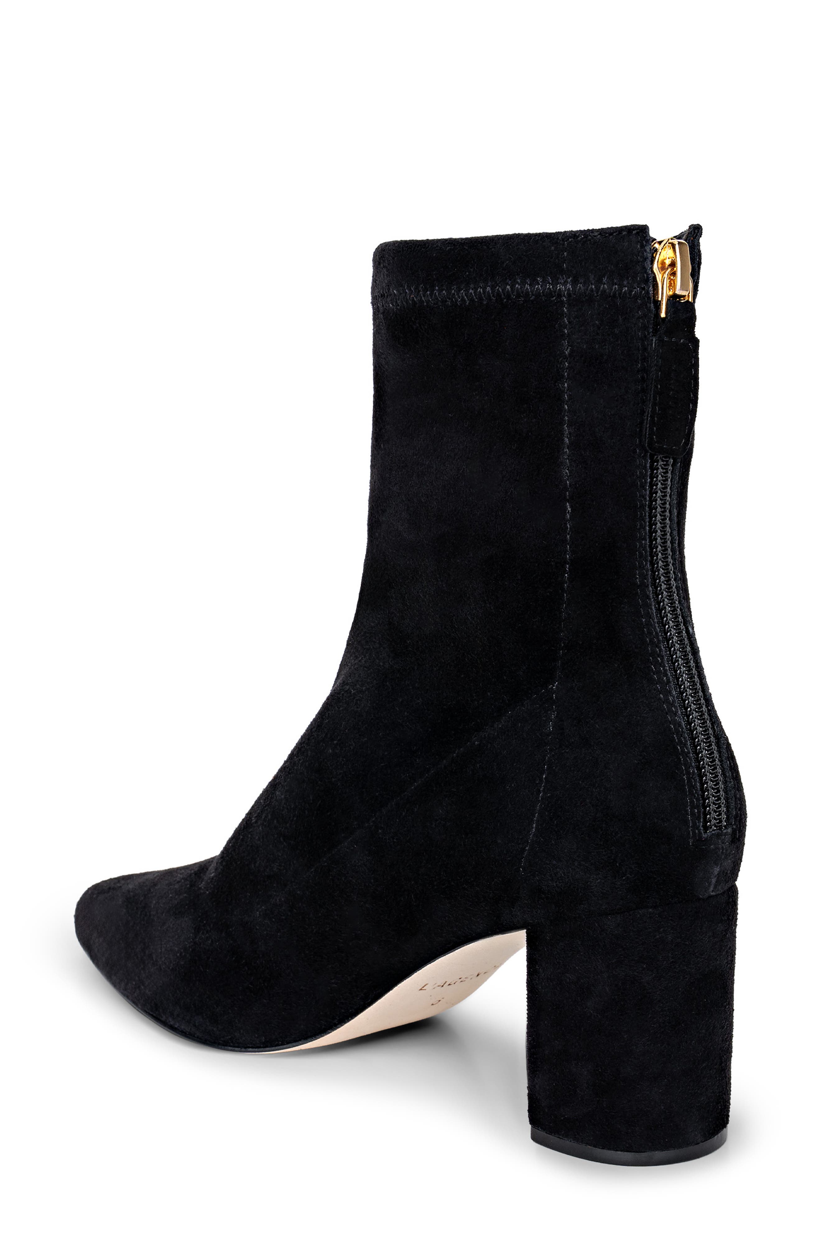 L'AGENCE Salome Bootie, Alternate, color, Black Suede