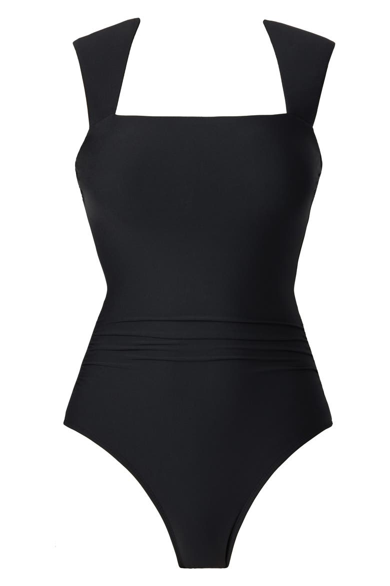 Wren One-Piece Swimsuit, Alternate, color, BLACK