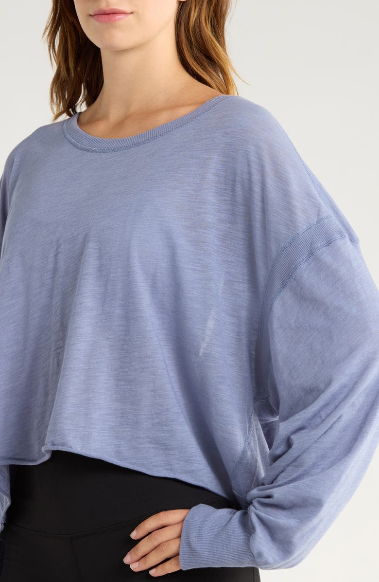 FP Movement by Free People FP Movement My Time Layer Open Back Crop Top, Alternate, color, Wild Wind