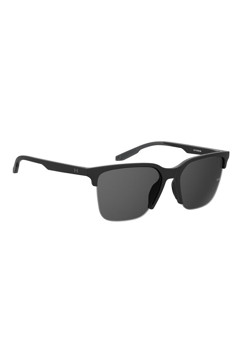 55mm Square Sunglasses, Alternate, color, MATTE BLACK GREY
