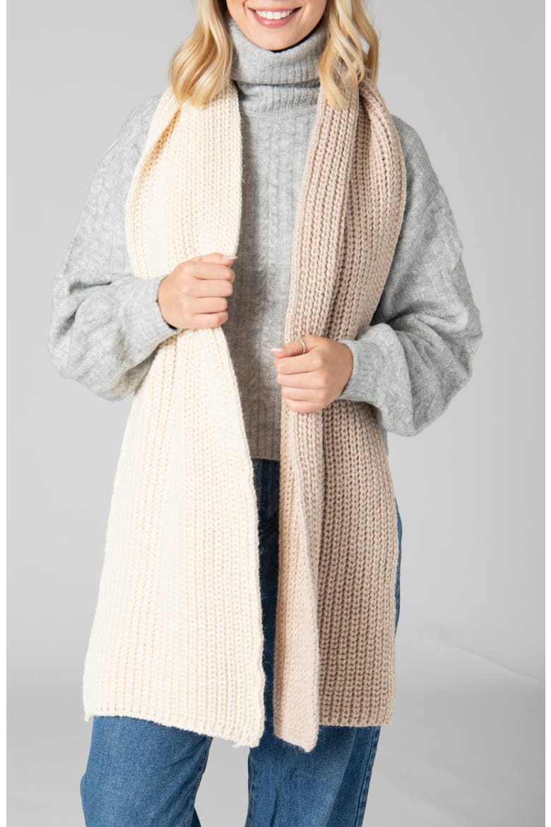 Knit Scarf, Main, color, CREAM