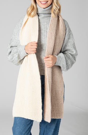 San Diego Hat Knit Scarf In Neutral