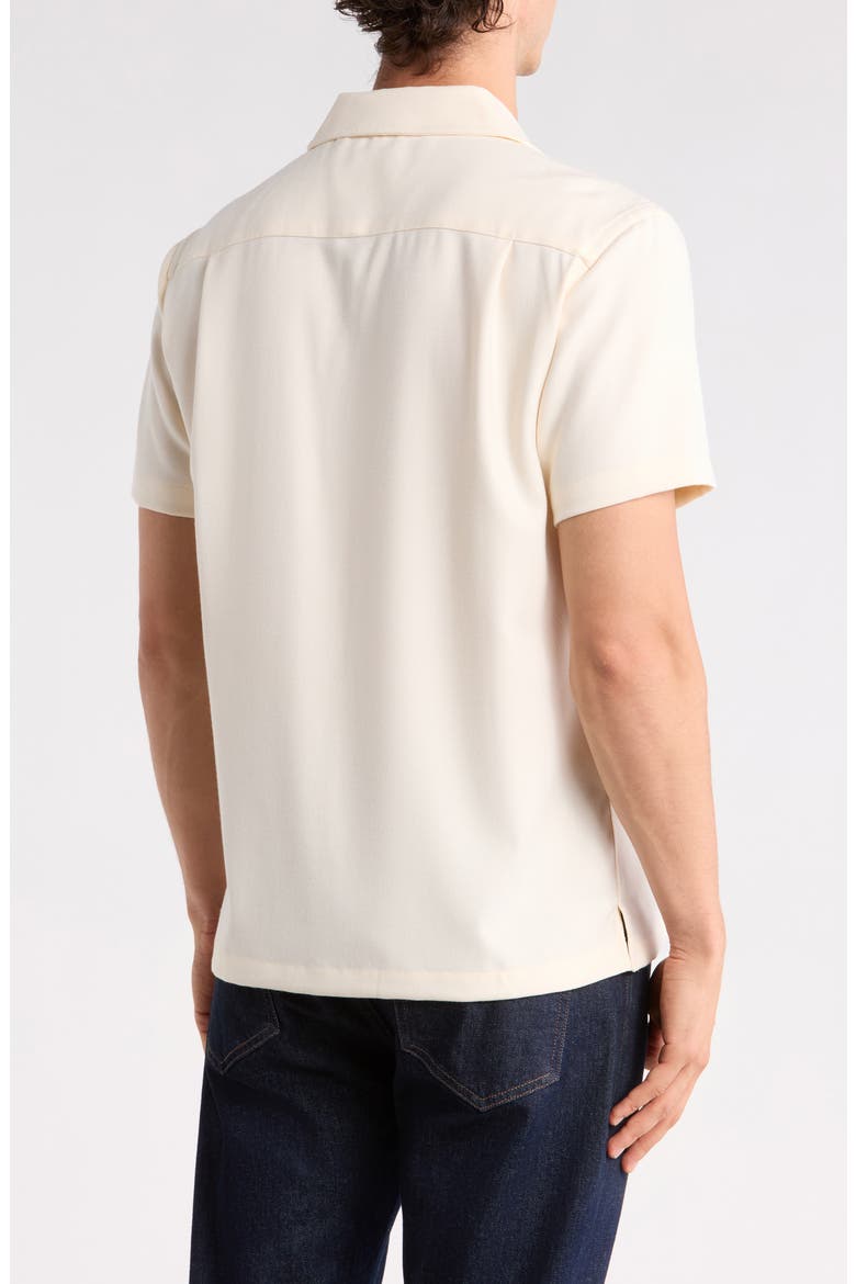 Textured Camp Shirt, Alternate, color, JET STREAM