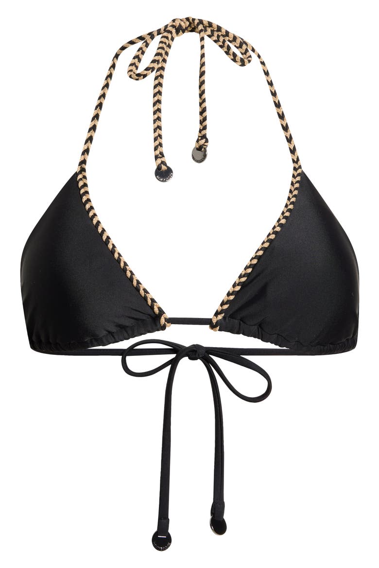 Nikoleta Braided Bikini Top, Alternate, color, BLACK