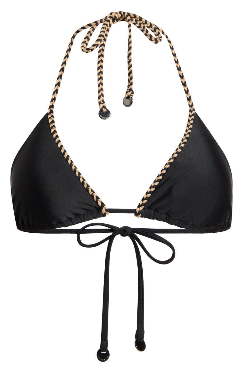 Ramy Brook Nikoleta Braided Bikini Top, Alternate, color, Black