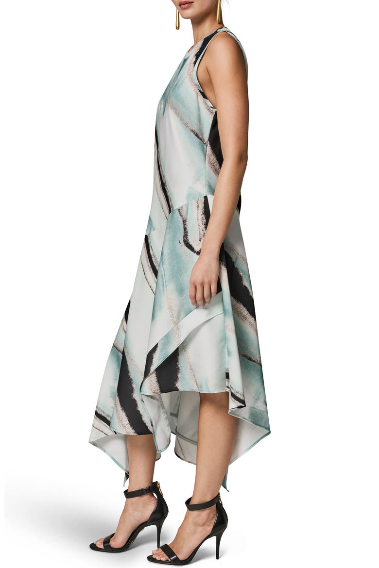 Sleeveless Asymmetric Hem Dress, Alternate, color, WATERLILY MULTI