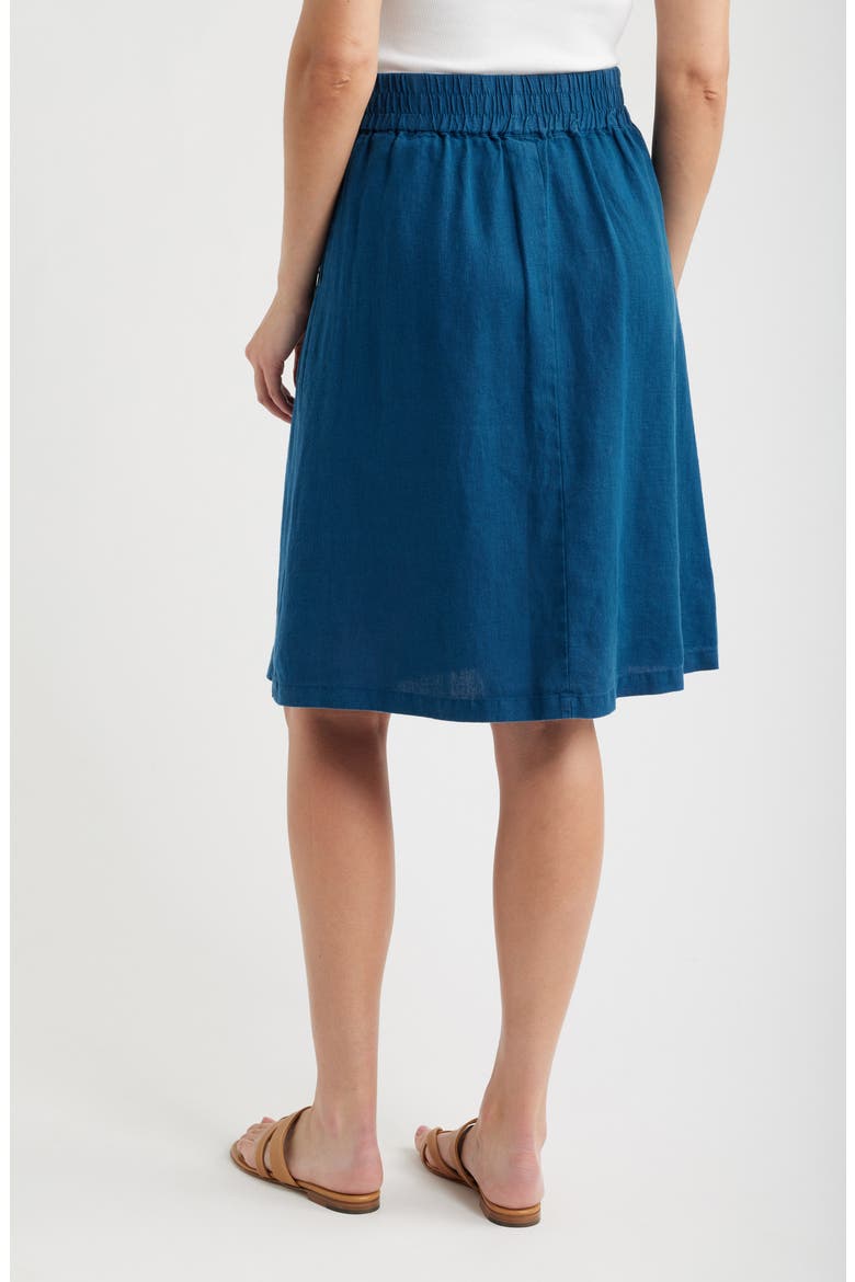 Pepper Moth Linen Skirt, Alternate, color, OCEAN DRIFT