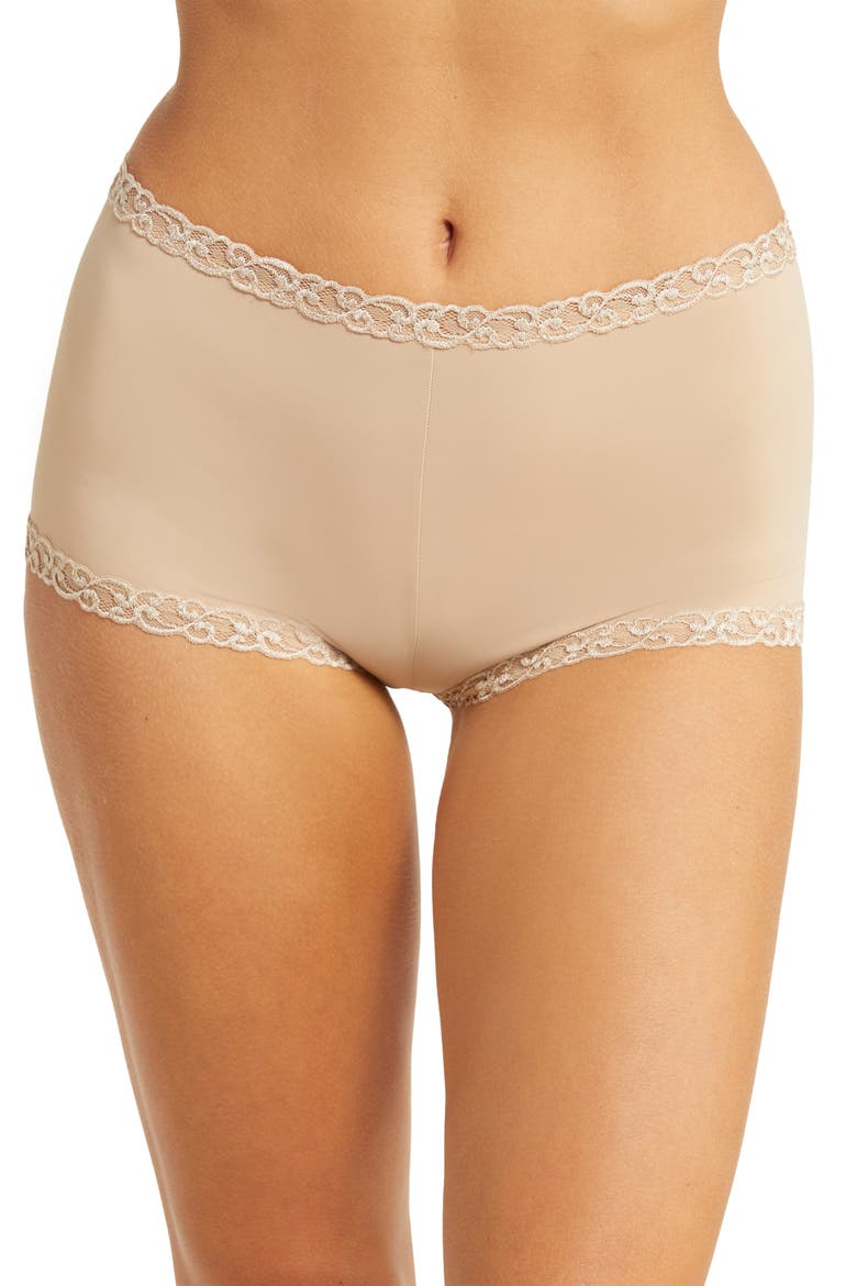 Pure Luxe Boyshorts, Main, color, CAFE