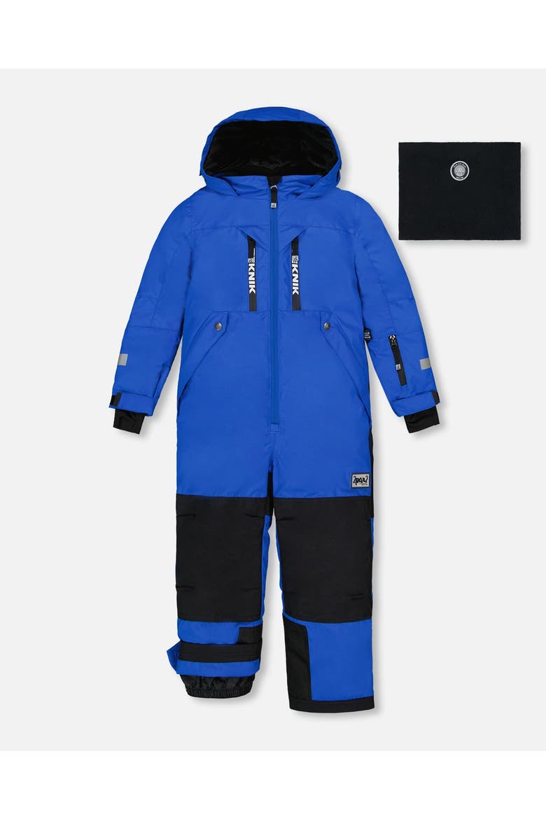 Big Boy's One Piece Technical Snowsuit Royal Blue, Main, color, Princess Blue
