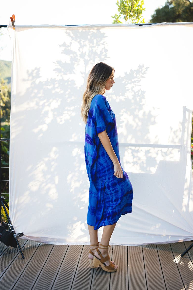 Long Caftan Riri, Alternate, color, Blue