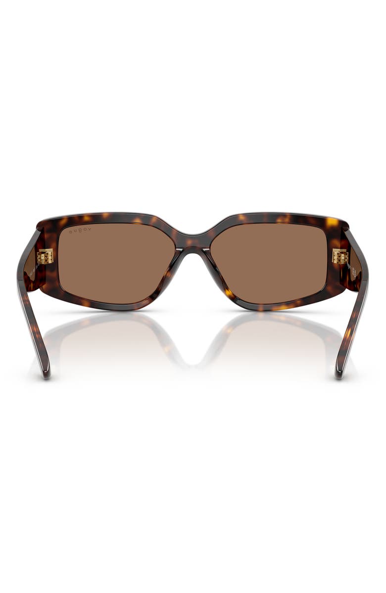 VOGUE 55mm Rectangular Sunglasses, Alternate, color, Dark Havana