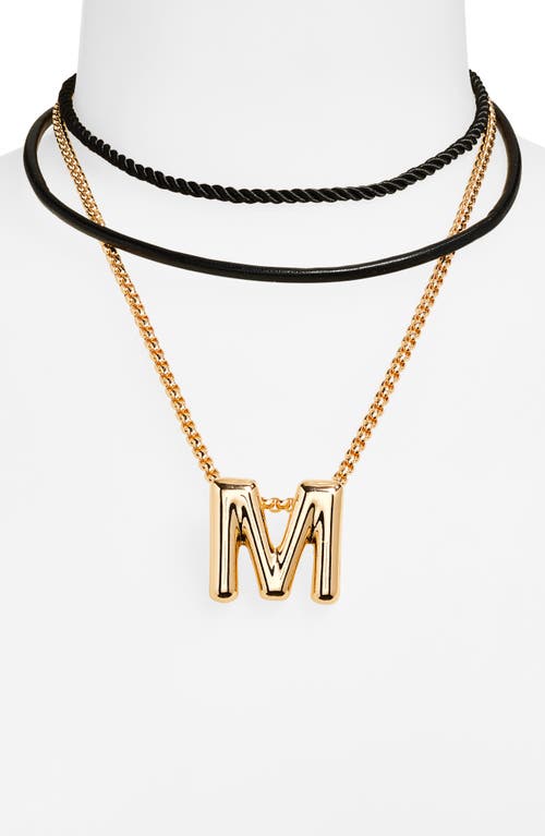 Open Edit Set Of 3 Interchangeable Initial Pendant Necklaces