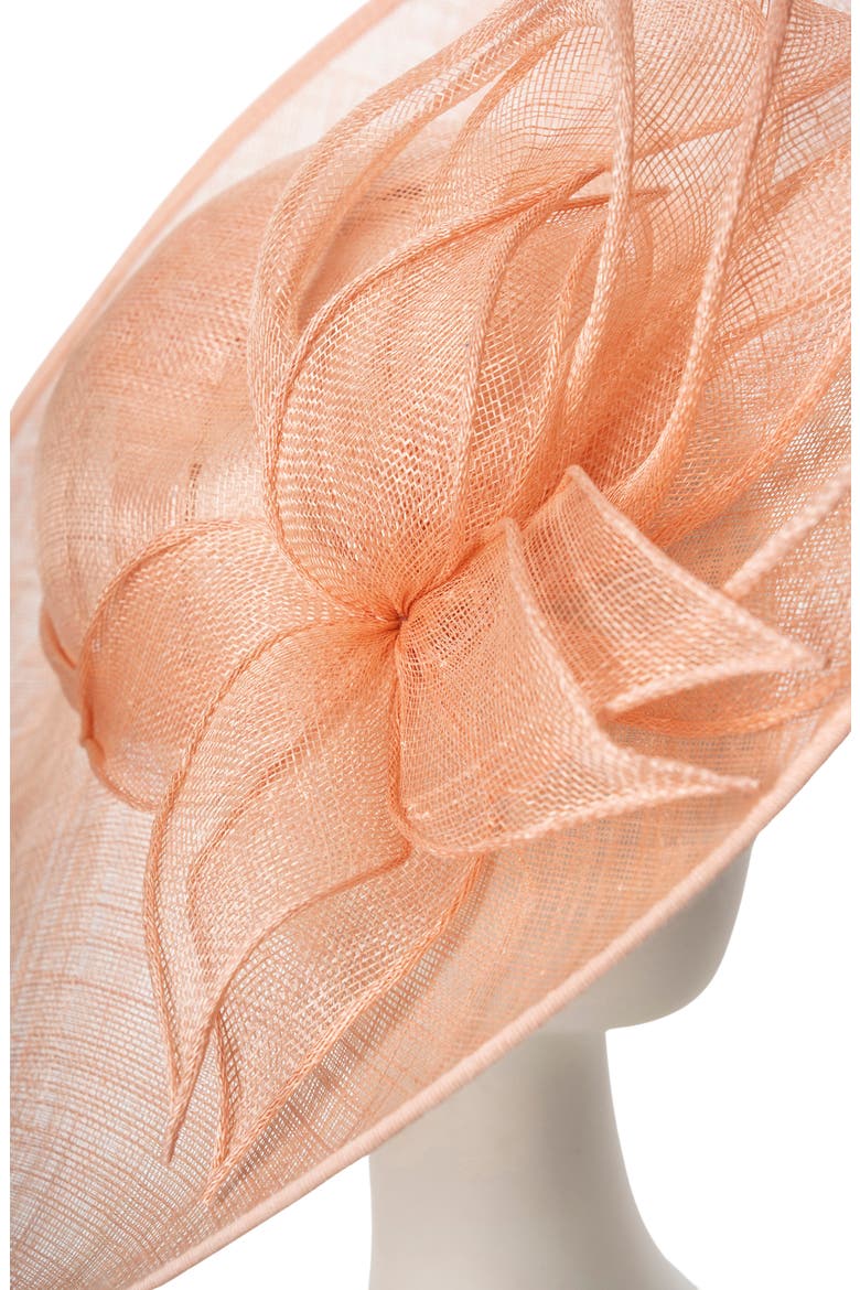 Sinamay Flower Fascinator, Alternate, color, PALE PINK