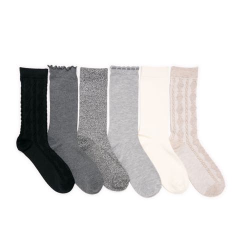 Whisper Soft Crew Socks 6 Pair Pack