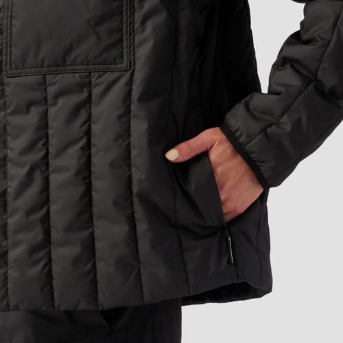 Backcountry Oakbury Synthetic Quilted Shirt Jacket In Black