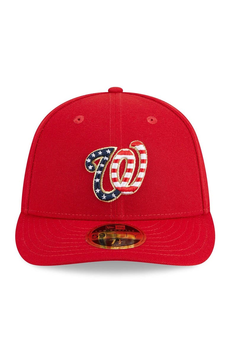 New Era Men's New Era Red Washington Nationals 2023 Fourth of July Low Profile 59FIFTY Fitted Hat, Alternate, color, Red