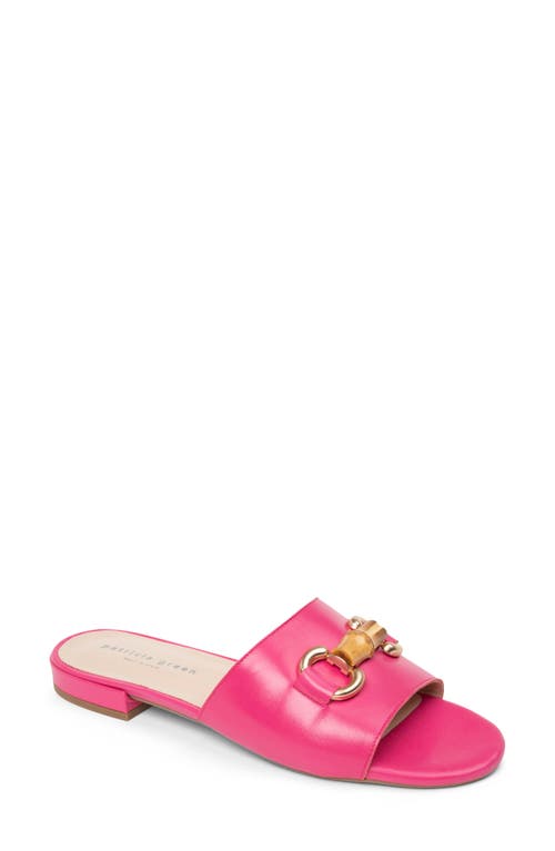 Shop Patricia Green Charlie Slide Sandal In Hot Pink Leather