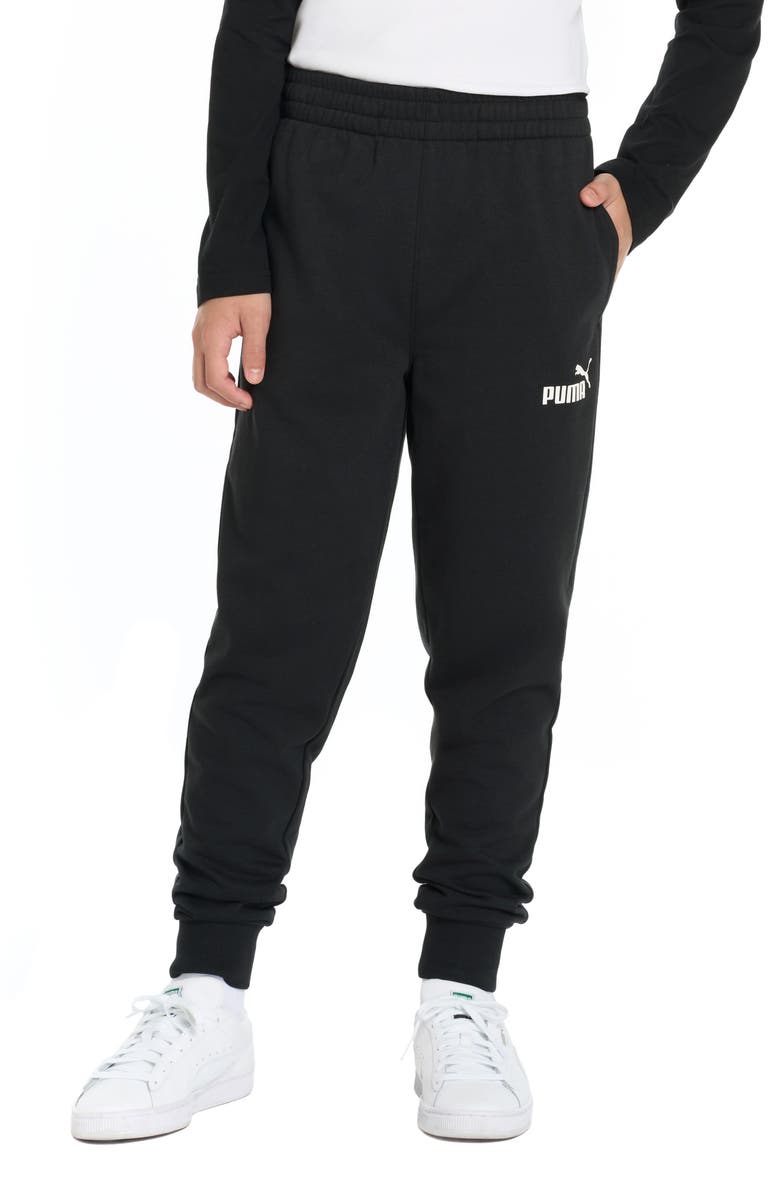 PUMA Kids' Core Pack Cotton Blend French Terry Joggers, Alternate, color, Puma Black