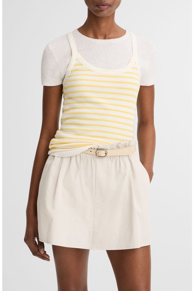 Stripe Pima Cotton Blend Camisole, Main, color, LIMONE COMBO