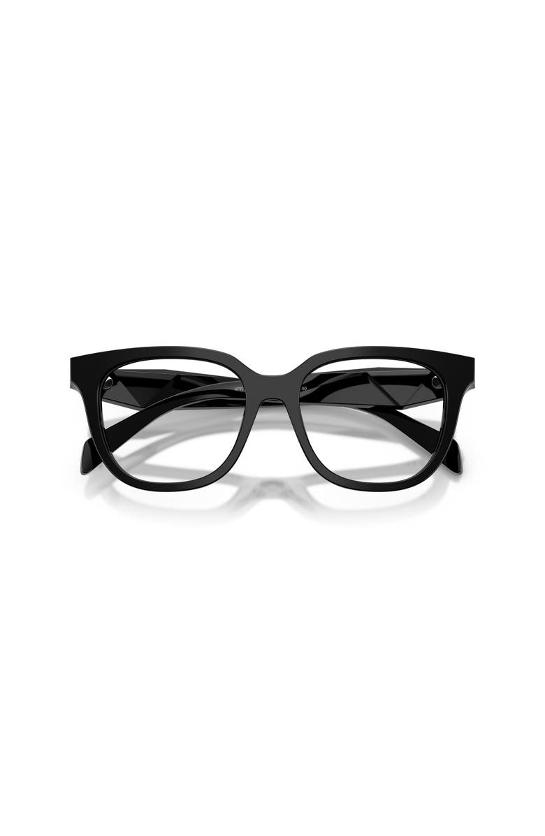 Prada 51mm Butterfly optical glasses, Alternate, color, Black
