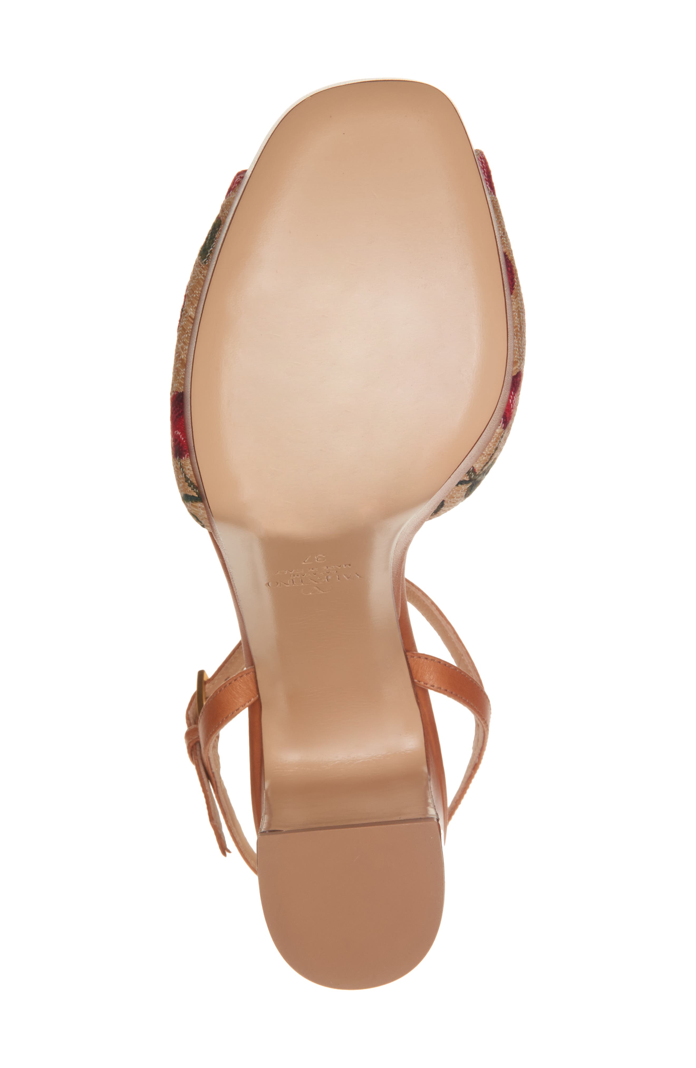 Valentino Garavani VLOGO Cherries Platform Sandal, Alternate, color, 32H Naturale/ Rosso