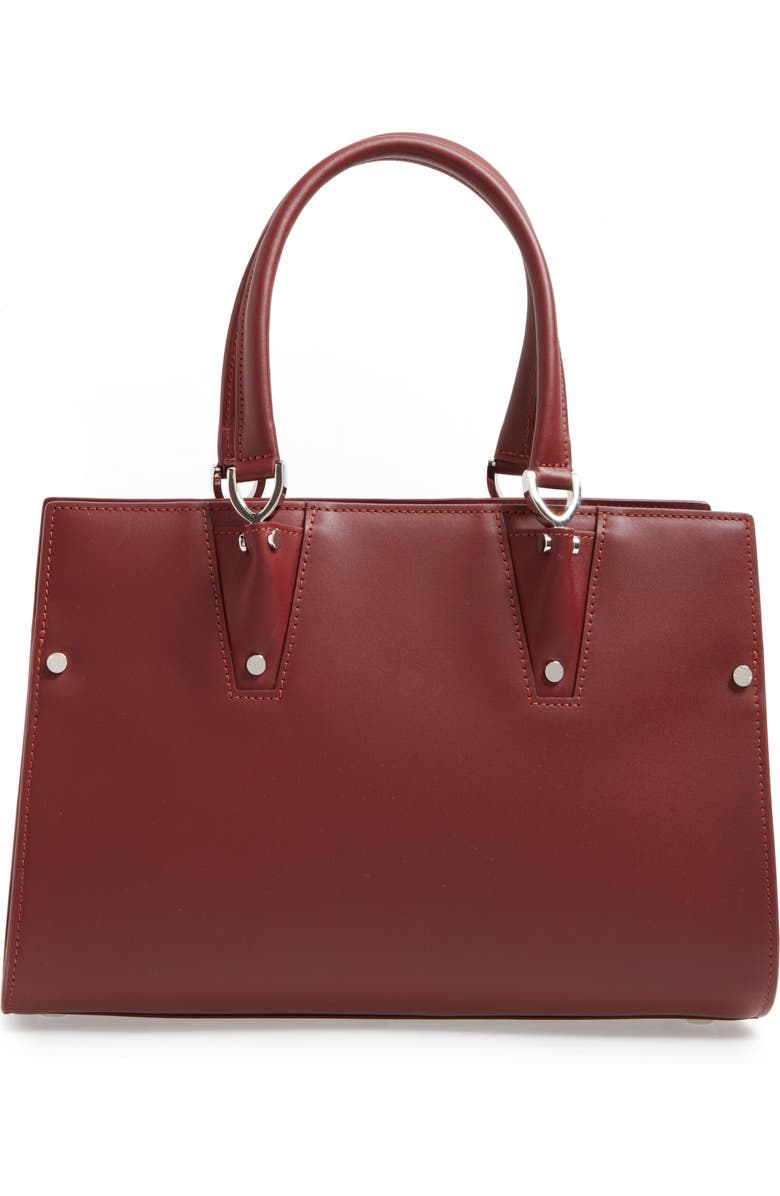 Longchamp Paris Premier Leather Satchel, Alternate, color, Red Lacqur