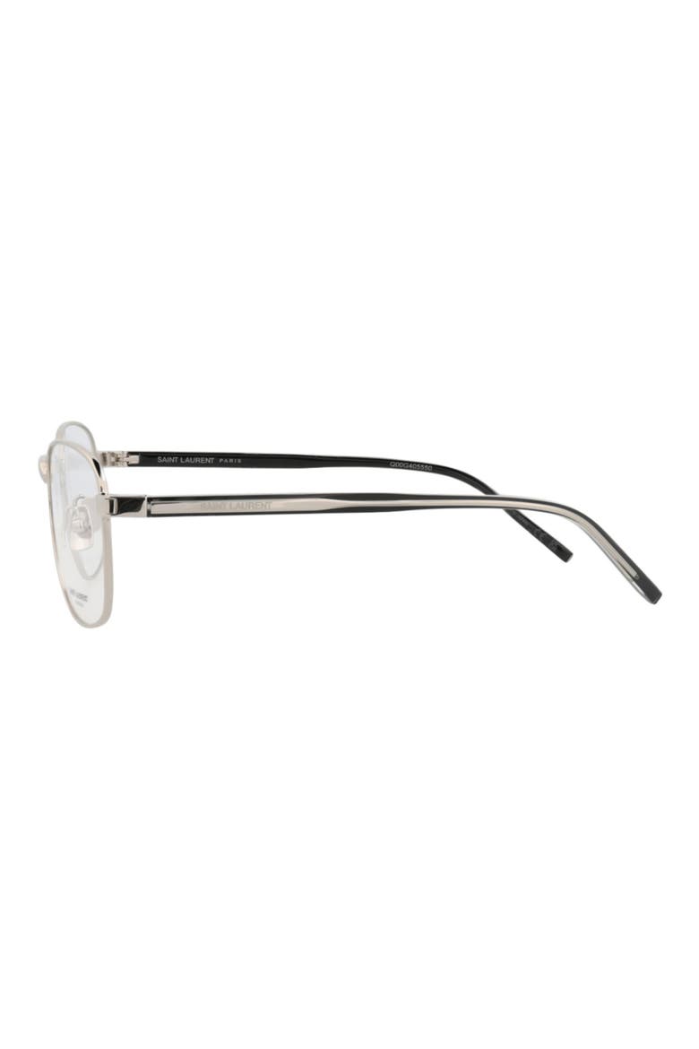 53mm Round Optical Glasses, Alternate, color, SILVER CRYSTAL TRANSPARENT