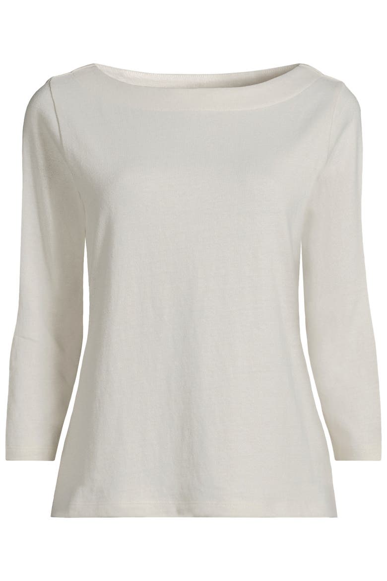 Plus Size Mariner Jersey Boatneck Top, Alternate, color, Oyster