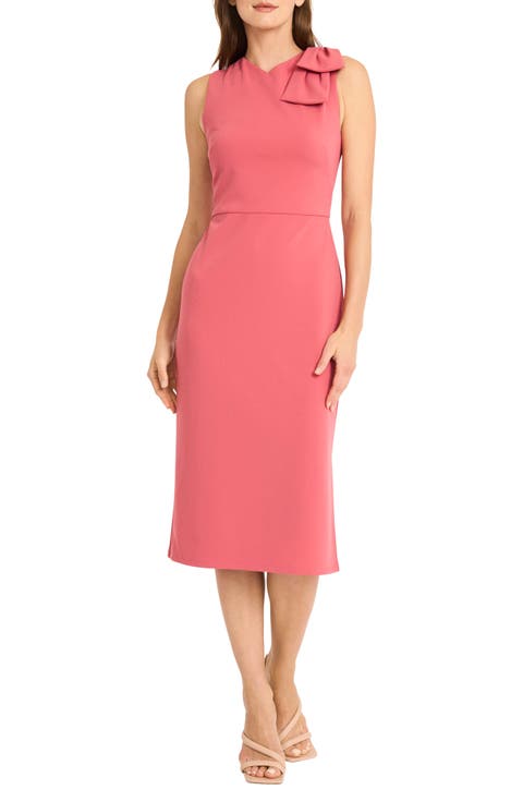 Bow Sleeveless Midi Dress