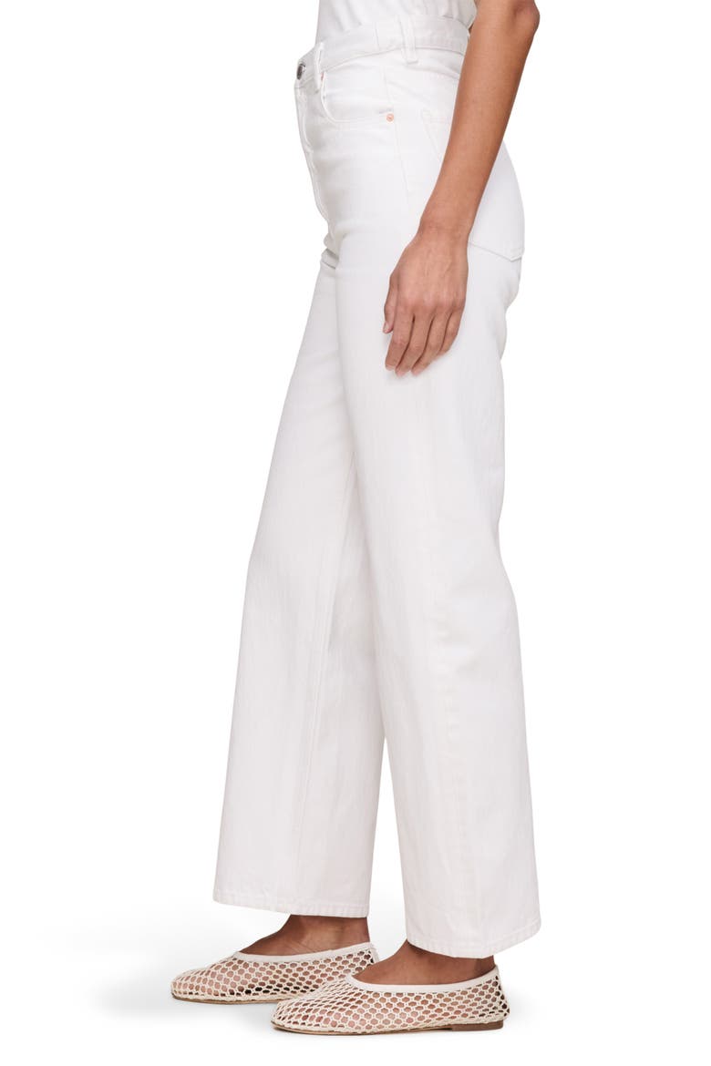 Karmine Refined High Waist Ankle Wide Leg Jeans, Alternate, color, WHITE