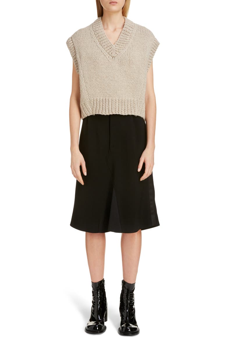 V-Neck Sweater Vest, Alternate, color, BEIGE