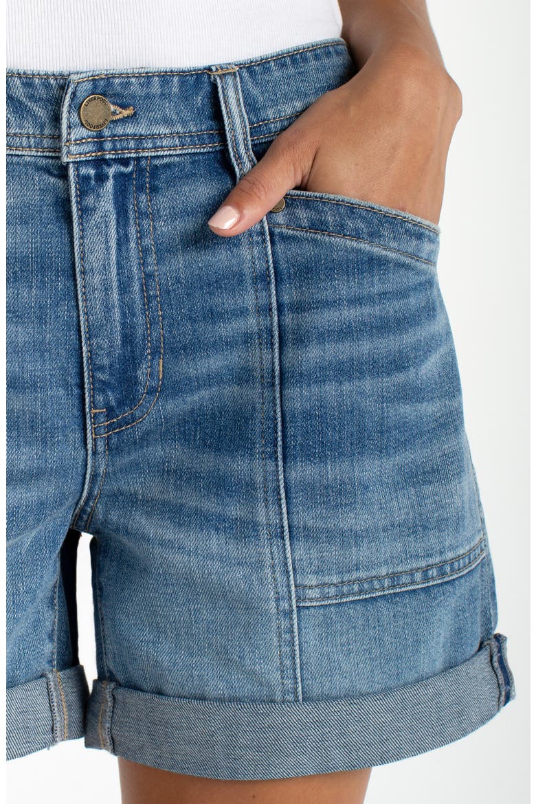 Cuffed Denim Shorts, Alternate, color, ISLA VISTA