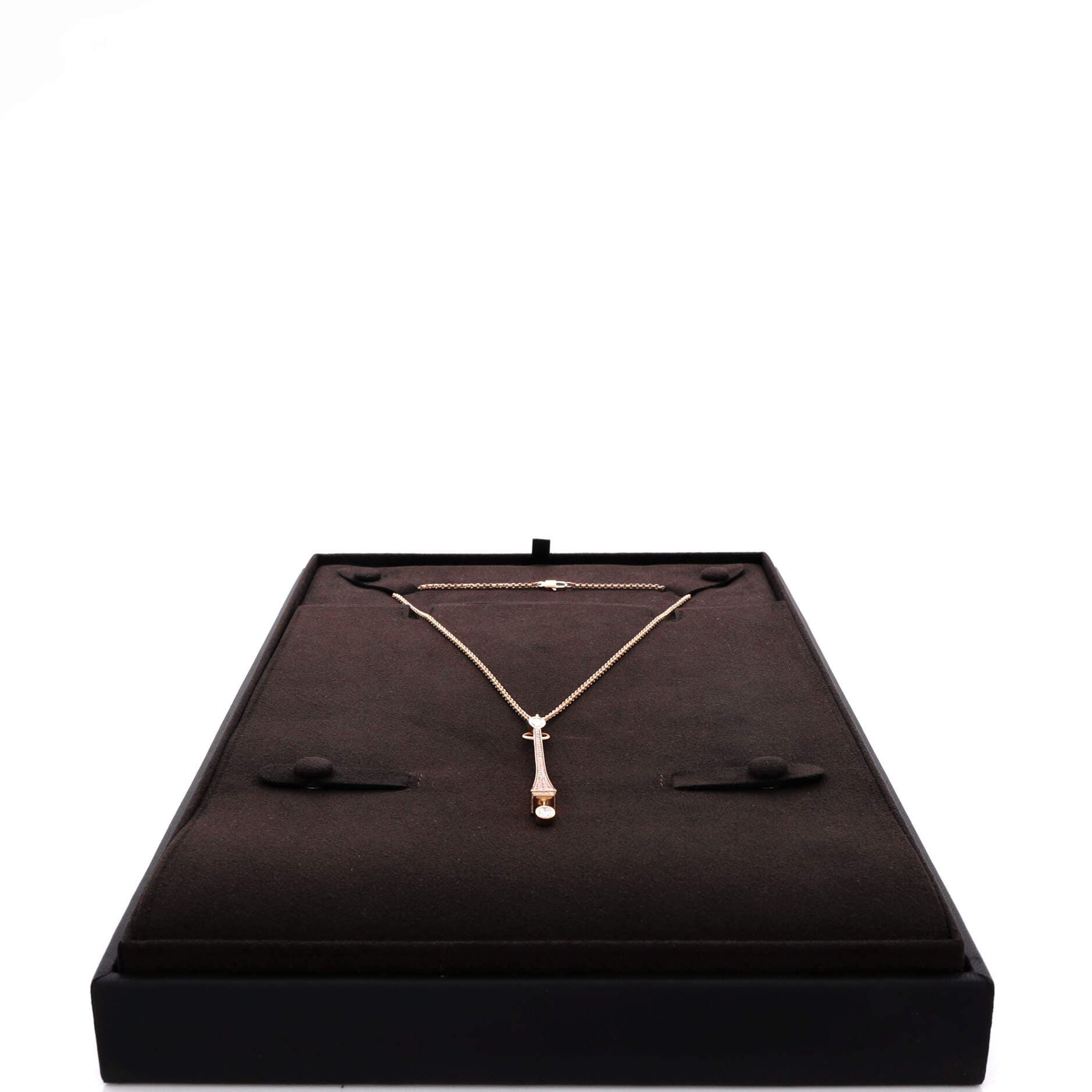 Clou De Forge Pendant Necklace 18K Rose Gold and Diamonds Large, Alternate, color, Metallic Gold