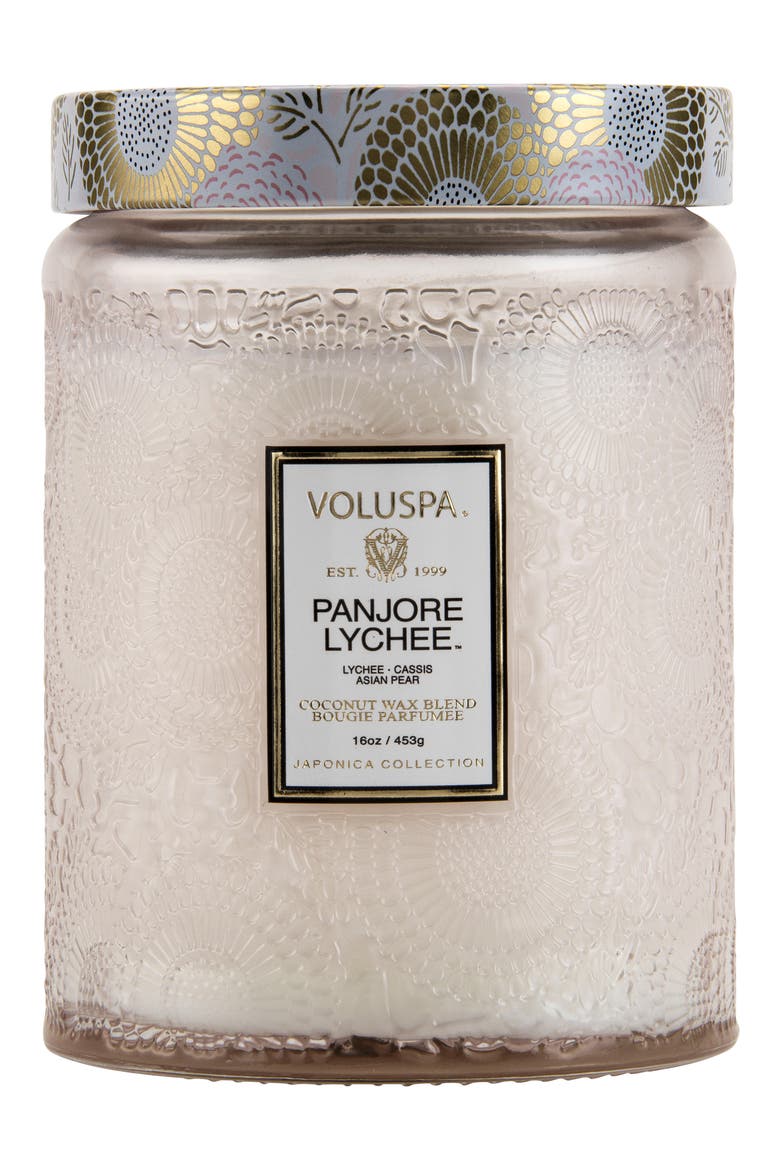 Panjore Lychee Large Jar Candle, Alternate, color, PANJORE LYCHEE
