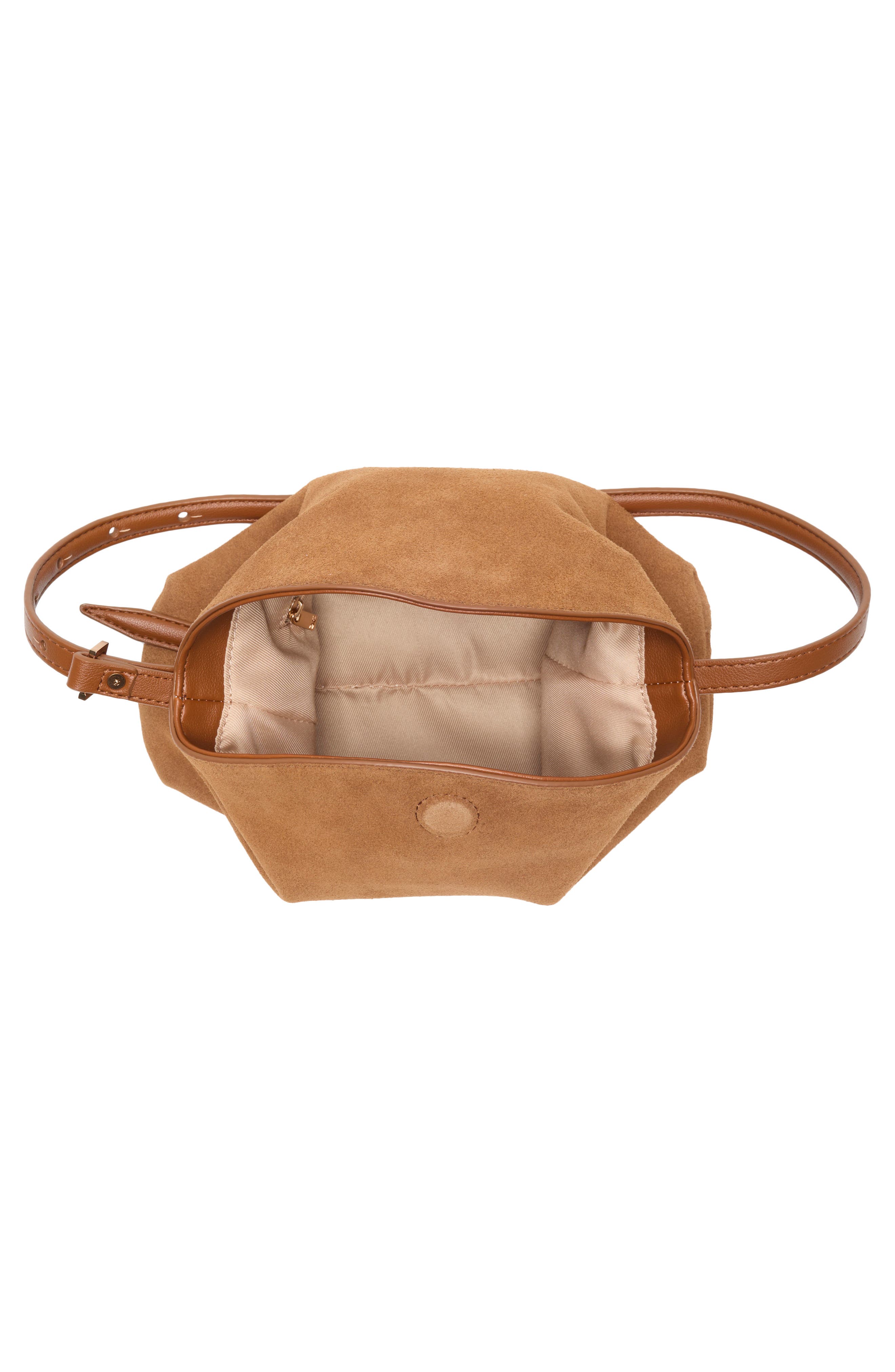 Sam Edelman Harlyn Suede Shoulder Bag, Alternate, color, Caramel