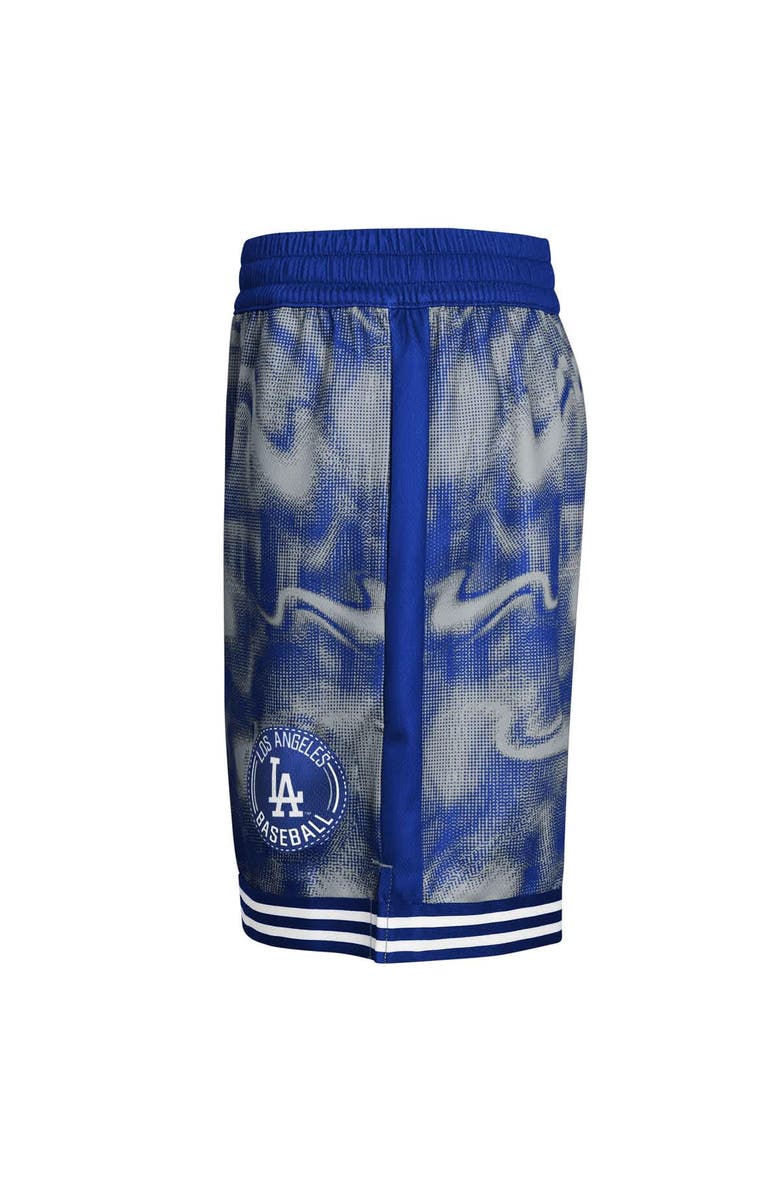 Outerstuff Youth Royal/Gray Los Angeles Dodgers Outfielder Shorts, Alternate, color,