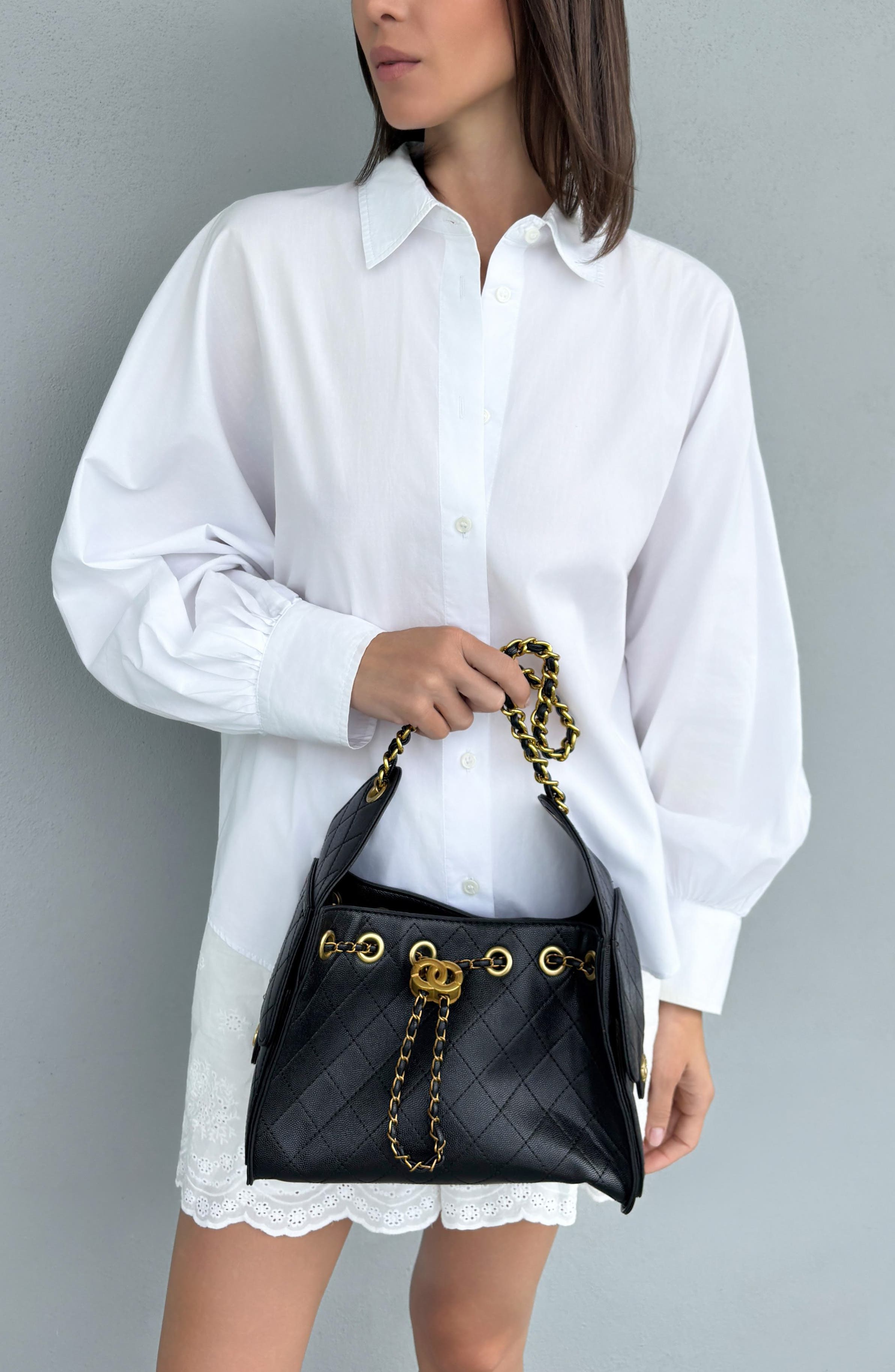 Adornia Quilted Faux Leather Shoulder Bag, Alternate, color, Black