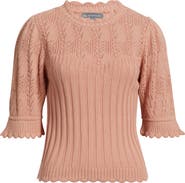 Wit & Wisdom Mixed Stitch Elbow Sleeve Sweater