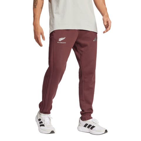 Men's adidas  Maroon New Zealand Rugby All Blacks Pants