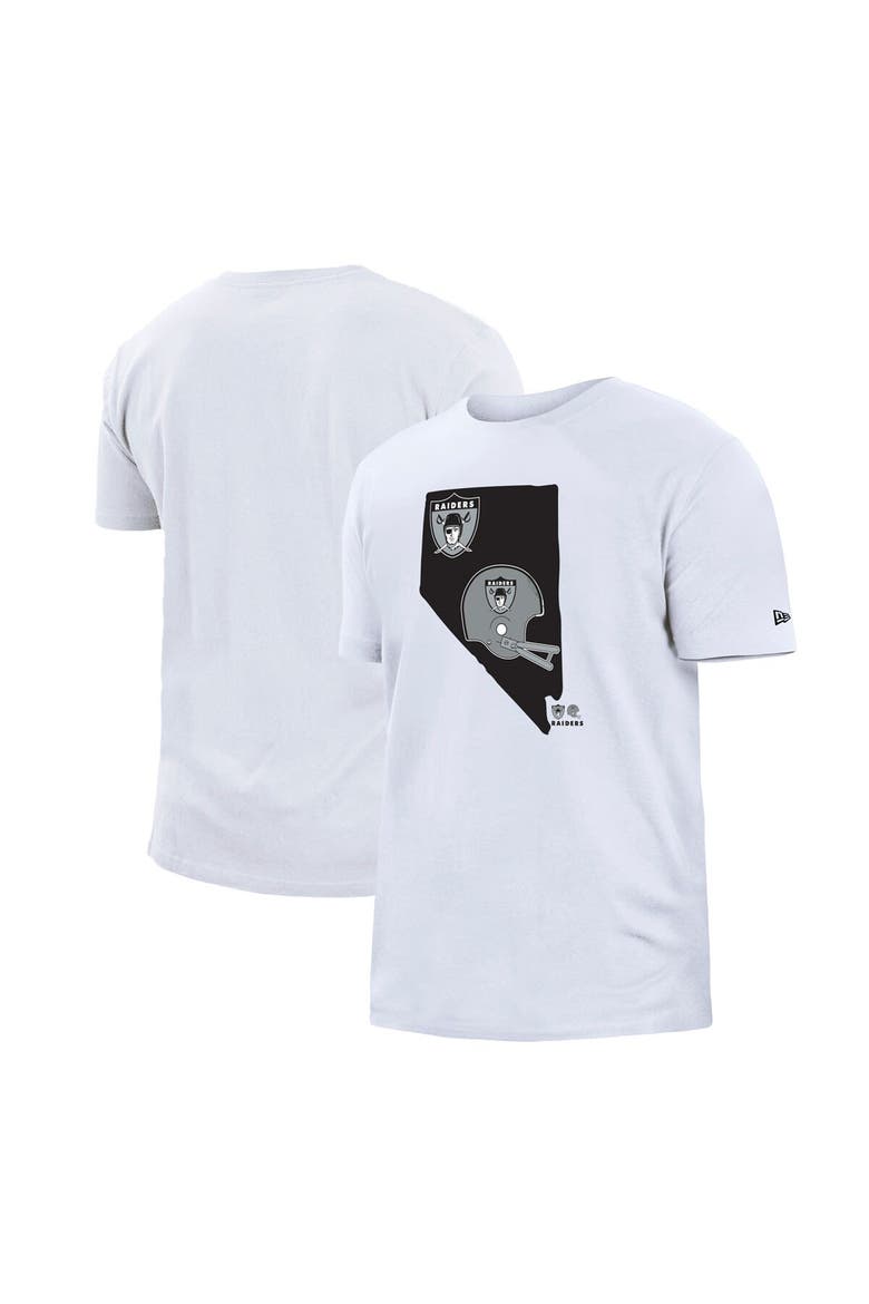 Men's New Era White Las Vegas Raiders Gameday State T-Shirt, Main, color, White