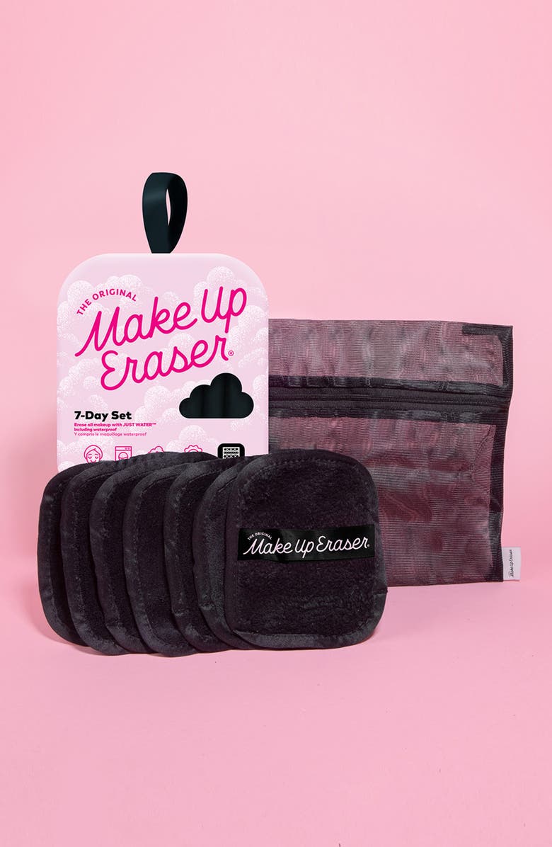 The Original MakeUp Eraser 7-Day Chic MakeUp Eraser Set with Laundry Bag, Alternate, color, Black