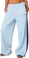 EDIKTED Contrast Stripe Wide Leg Sweatpants