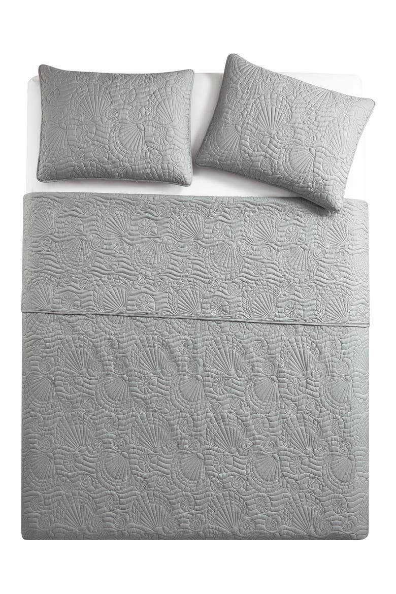 Ocean Solid 3-Piece Quilt Set, Main, color, GREY