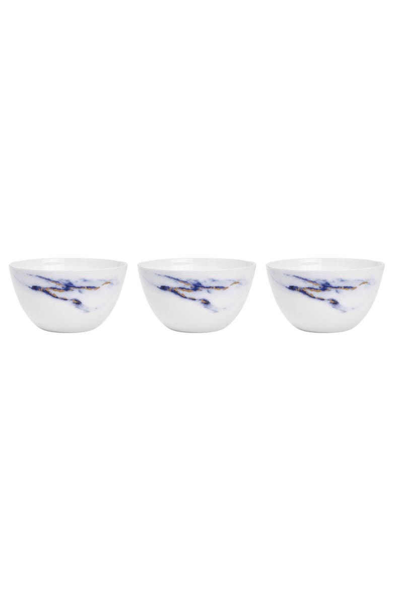 Marble Azure Nut - Olive Bowl / All Purpose, Set of 3, Main, color, White