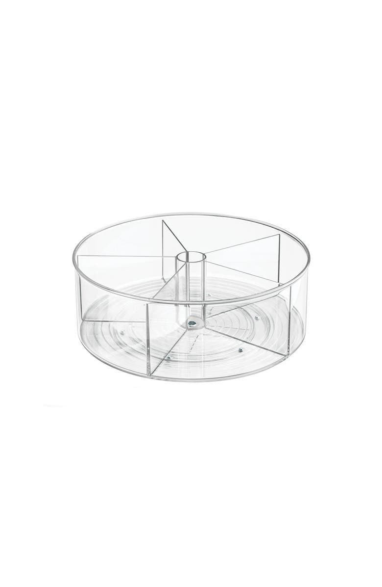 iDesign Divided 11.5-inch Lazy Susan for Kitchen Storage, Clear, Main, color, Clear