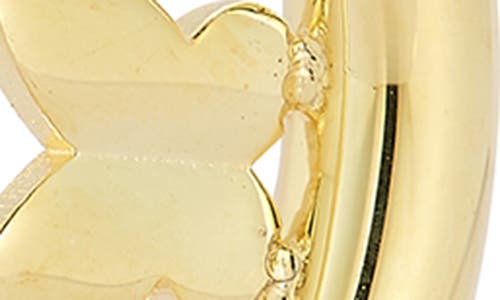Sphera Milano 14k Gold Plate Sterling Silver Butterfly Hoop Earrings In Gold